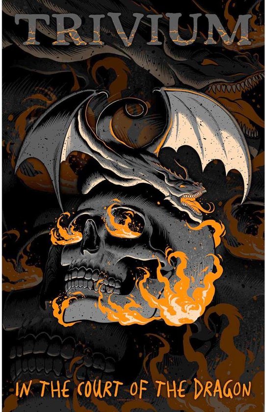 Trivium - In The Court Of The Dragon Textiel Poster - Multicolours