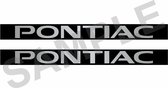 1970-1993 Pontiac Firebird doorhandle sticker zilver look - opdruk: PONTIAC