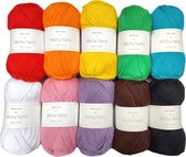 Bulb Bundle - 100% coton - 10 boules - Rainbow Bright (001) - 50grammes - 170mètres - Coton au crochet Cotton Candy - Micha Yarns