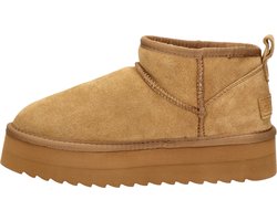 Colors of California Boots - Suede Platform Laarzen - Cognac - Maat 39