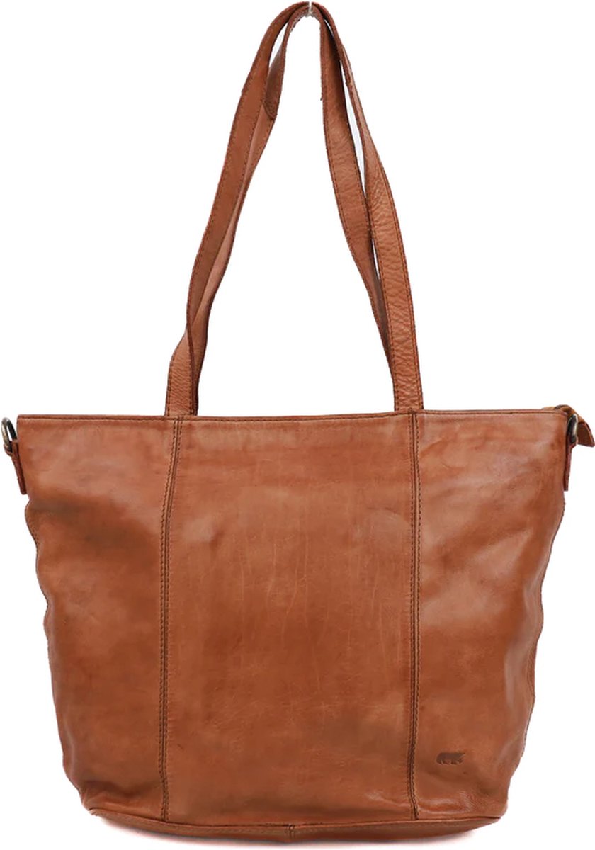 Bear Design Leren Shopper / Schoudertas Bibi Sand