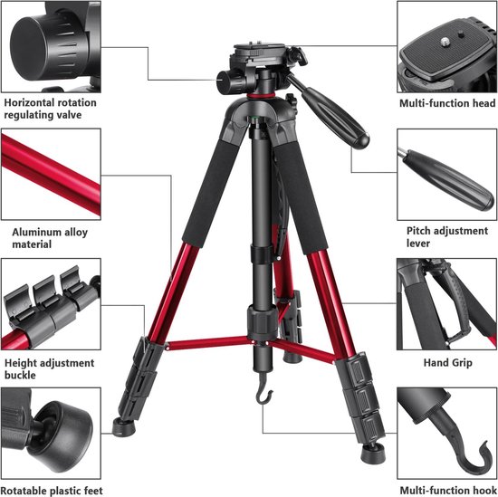 camerastatief - Camera Statief / Aluminium Reisstatief | bol