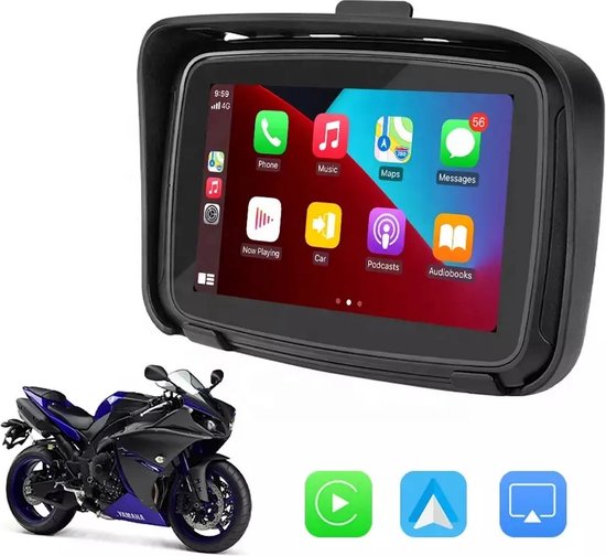 GPS Moto Carplay portable 7 pouces sans fil Apple Carplay