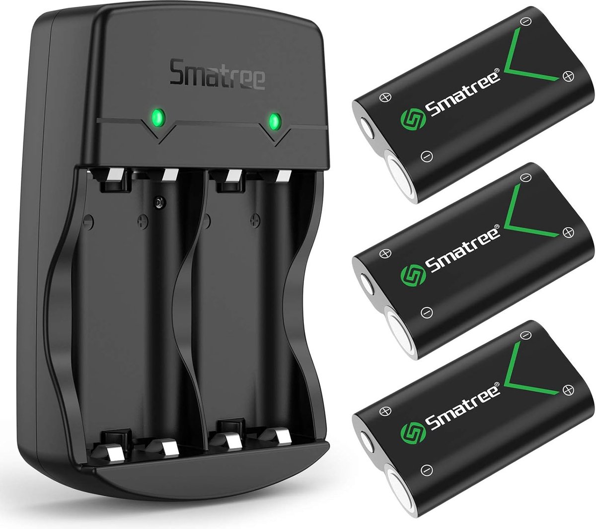Oplaadstation met 3 batterijen geschikt voor de Xbox One Series X & Xbox One - Smatree Battery pack X3 Controller Batterij 3 Stuks + Oplader - Smatree