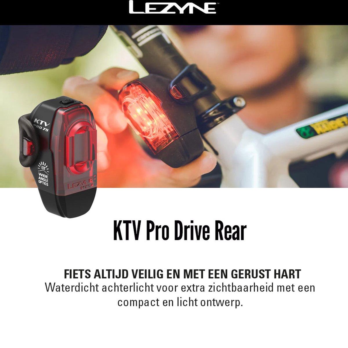 Lezyne KTV Pro Drive Rear - Oplaadbare LED fietslamp achter - 5