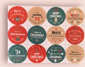 36 Stickers - stickervel - Sluitsticker / Naamstickers - Sluitzegel - Kerst / Merry Christmas / Mooie Feestdagen / Kerstpakket / Happy New Year - Envelop sticker - Kaart - Naamsticker / Naam | Cadeau – Gift – Cadeauzakje