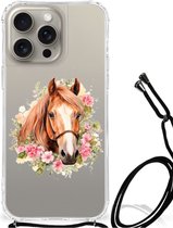 Case Anti-shock Geschikt voor iPhone 15 Pro Max Paard