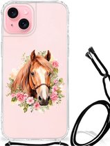 Case Anti-shock Geschikt voor iPhone 15 Plus Paard