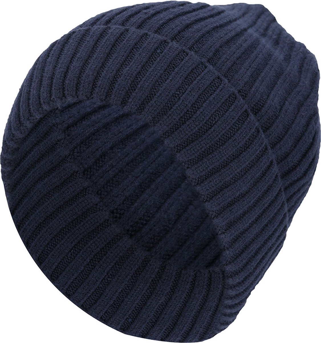 Jongens Muts Effen Navy. Maat: XS
