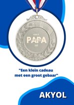 Akyol - voor de liefste papa ooit medaille zilverkleuring - Papa - familie - cadeau