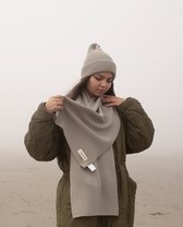 Bold Bamboo unisex sjaal Toke - Dames / Heren - 100% fine Italian merino wol - Knit scarf - Sage