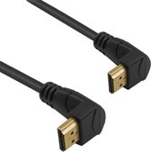 HDMI kabel - 90° haakse connectoren (boven/boven) - HDMI2.0 (4K 60Hz + HDR) - 0,60 meter