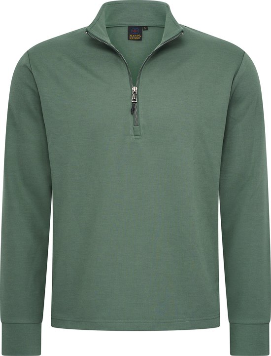 Mario Russo Pique Longsleeve Shirt - Trui Heren - Sweater Heren - Coltrui Heren - XL - Groen