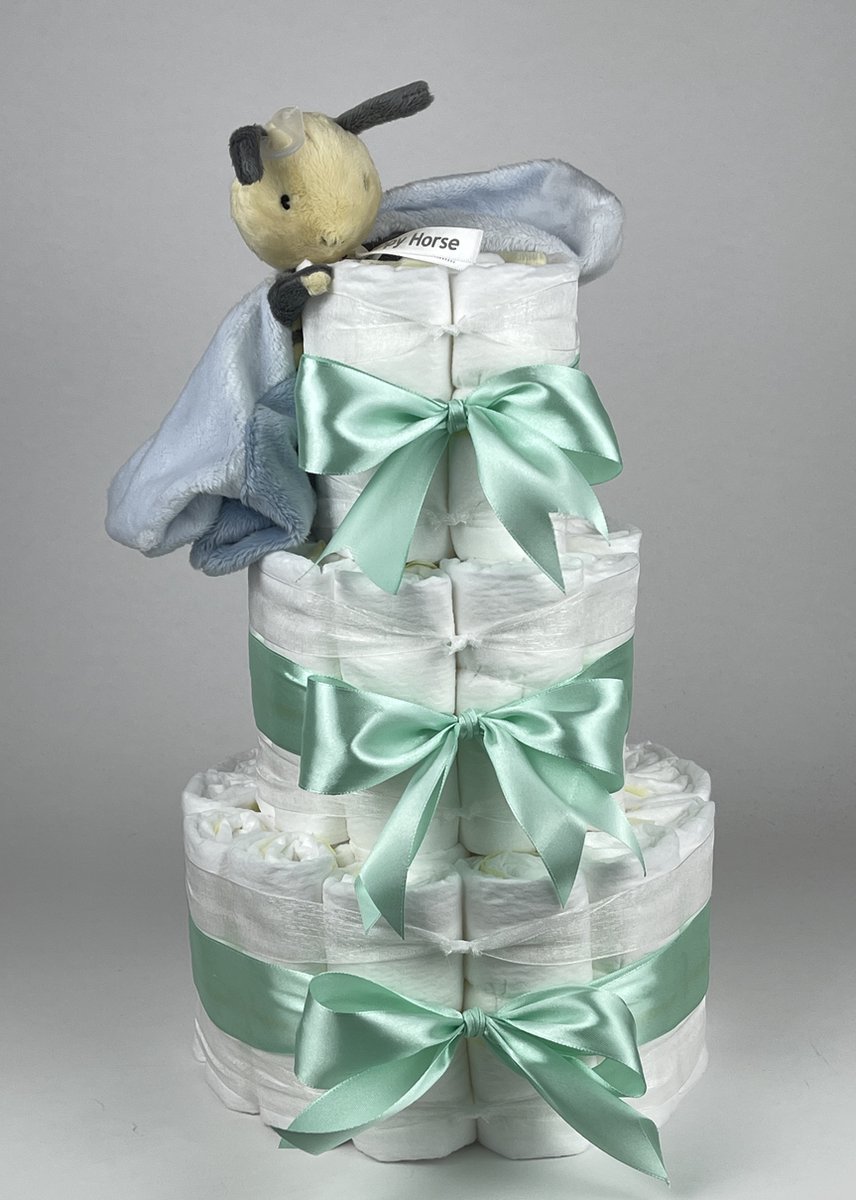 Goedkoopste Chouette-Chouette | Luiertaart Neutraal | Kraamcadeau | Geboorte Jongen Meisje | Babyshower | Tuttle Bee Benja Groen