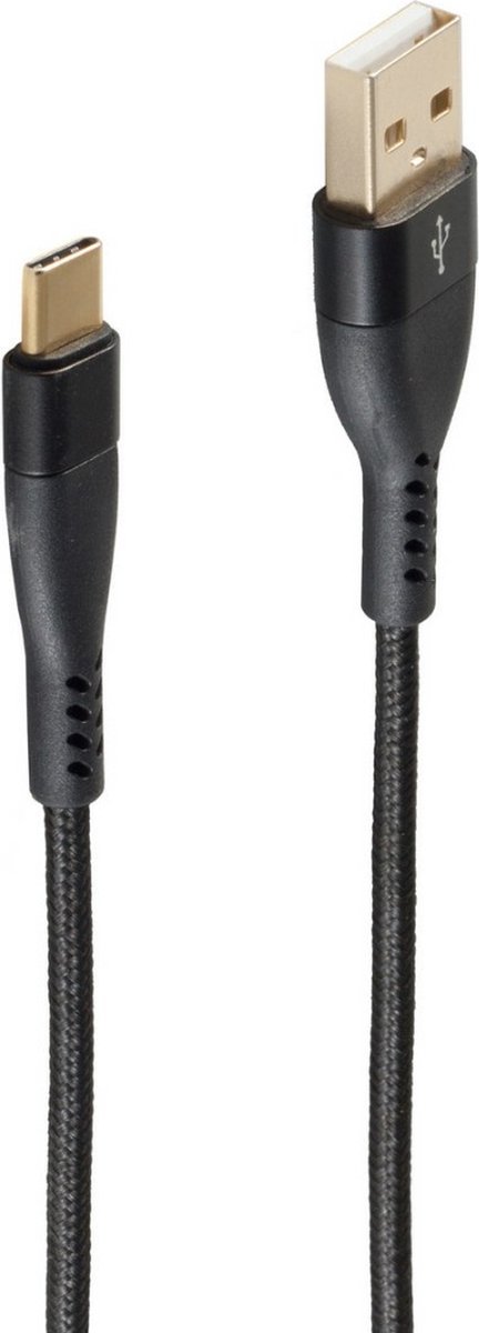 BS20-71025 - 1 m - USB A - USB C - USB 2.0 - 480 Mbit/s - Black