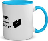 Akyol - oom van de leukste kinderen koffiemok - theemok - blauw - Oom - de leukste oom - verjaardag - cadeau voor oom - kado - geschenk - 350 ML inhoud