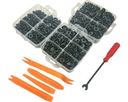 Plastic Clips Popnagel - 625 stuks - Motor Kuip Clips - Auto Interieur Montage Clipjes - Trim Paneel - Bevestiging voor Auto Deurpanelen