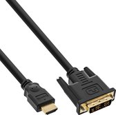 InLine 17663P video kabel adapter 3 m HDMI DVI-D Zwart