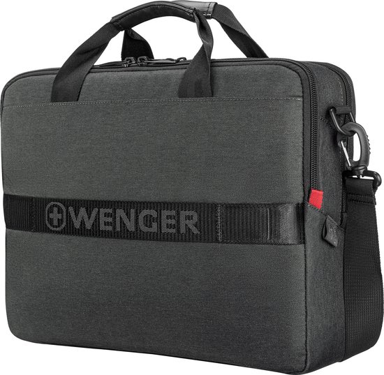 WENGER Sac de bureau Sac d'ordinateur portable pour ordinateur portable MX Eco Briefcase 16" Laptop Charcoal Gris foncé