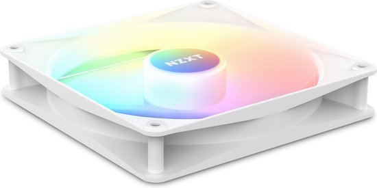 NZXT F140 RGB CORE white & RGB Lighting Controller - Ventilator 2 stuks - 140 mm - 4 Pins - 500rpm - 1500rpm - RGB - wit