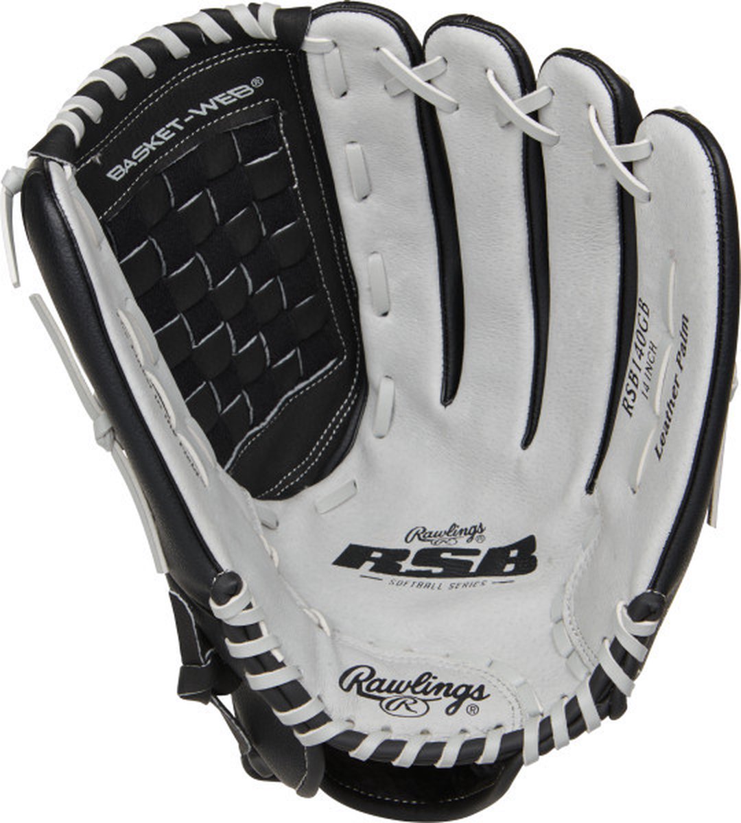 Rawlings RSB140GB Honkbal Softbal Handschoen - Volwassenen - Zwart/Grijs - 14 inch