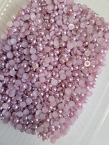 Perles - perles avec 1 côté plat - 4 mm - 80 grammes - Violet clair