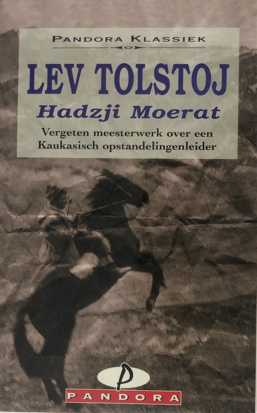 Boekomslag met 'LEV TOLSTOI Hadzji Moerat' en een ruiter te paard.