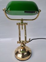 Denza - Notaris lamp Miscellaneous 102BG4950 - messing bankierslamp met groene glazen kap zoals bij Dhr. Frank Visser - solid brass Banker s lamp