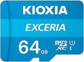 Micro SD Memory Card with Adaptor Kioxia Exceria UHS-I Class 10 Blue
