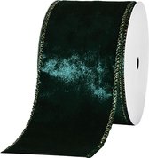 Dubbelzijdig Fluweel Donker Groen - Goud Glans