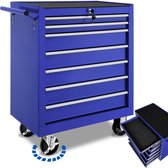 tectake® - Chariot à outils avec 7 tiroirs - bleu - 402801