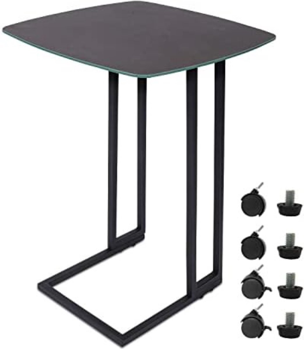 Sta-bureau, laptoptafel, in hoogte verstelbaar, in hoogte verstelbaar, bureau met 360 graden draaifunctie, hoogteverstelling en vaste wielen, 60 x 41 x 58 cm Sta-bureau, laptoptafel, in hoogte verstelbaar, in hoogte verstelbaar, bureau met 360 graden draaifunctie, hoogteverstelling en vaste wielen, 60 x 41 x 58 cm
