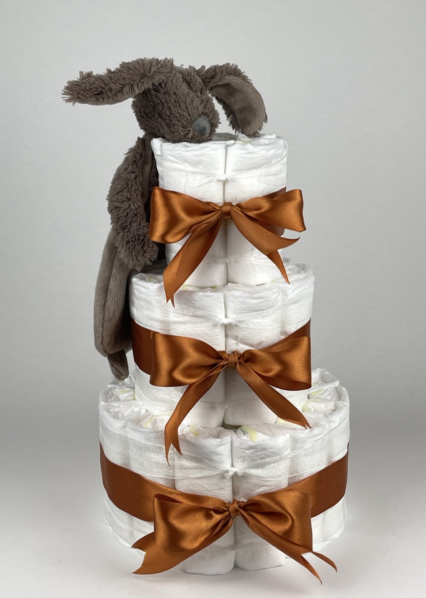 Goedkoopste Chouette-Chouette | Luiertaart Neutraal | Kraamcadeau | Geboorte Jongen Meisje | Babyshower | Tuttle Hond Jax Koper