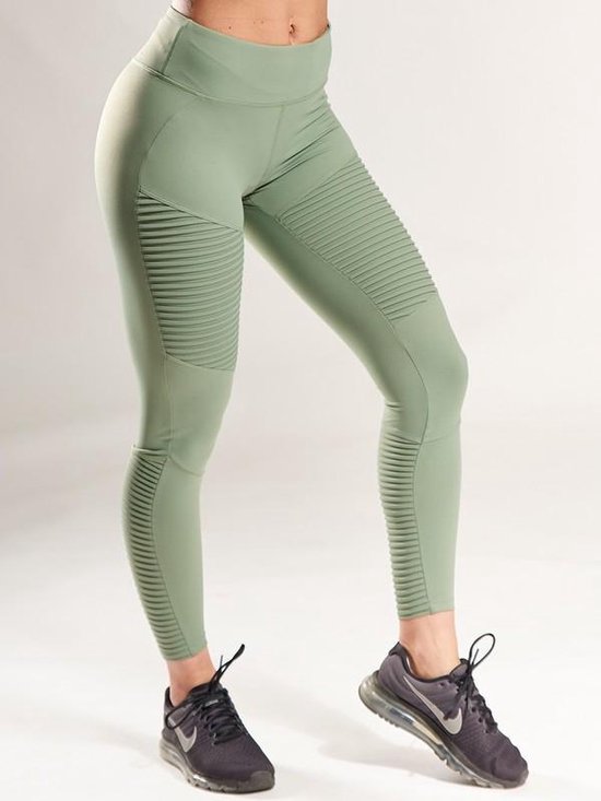 XXL Nutrition - Legging Ribbed - Olive Green - L | bol.com