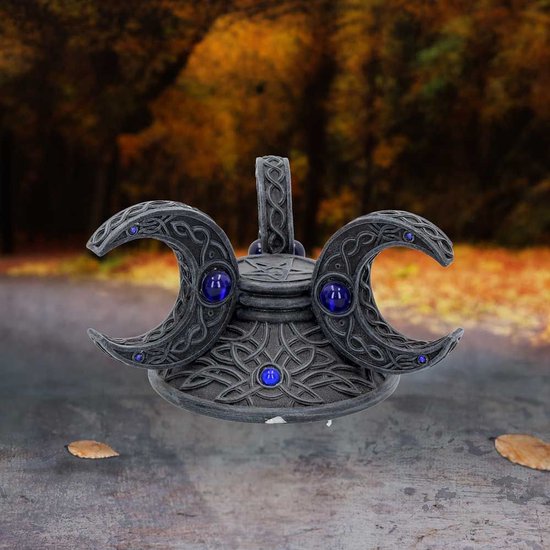 Nemesis Now Maiden Mother Crone kristallen bolhouder en kristallen bol 24 cm grijs
