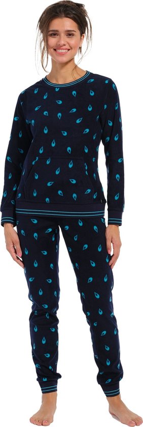 Rebelle dames pyjama Fleece - Blue Rain - 40 - Blauw