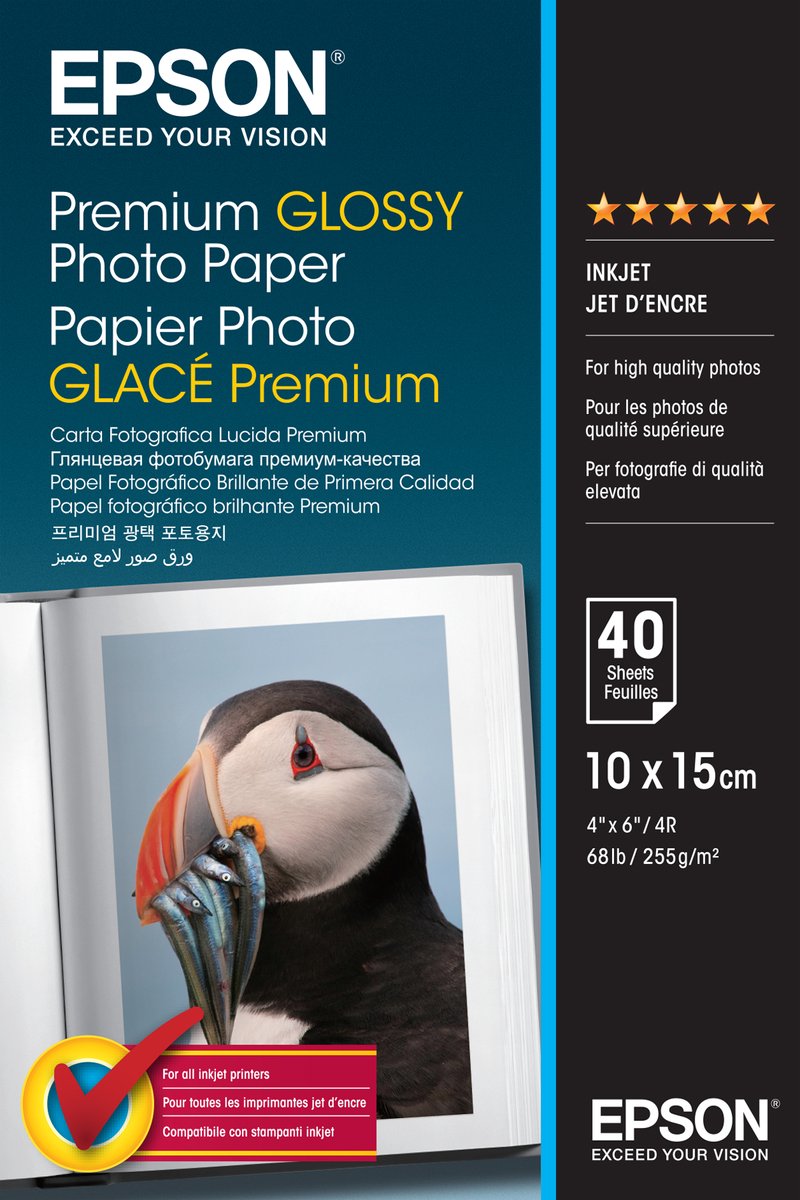 Epson C13S042153 Fotopapier Premium - 10x15 / 40 Vellen