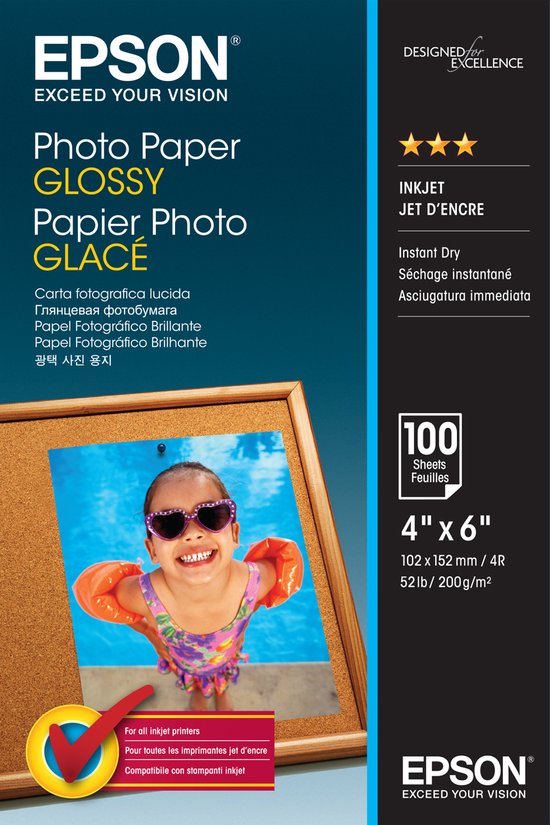 Epson - Glossy photo paper - 102 x 152 mm - 200 g/m2 - 100 sheet(s)