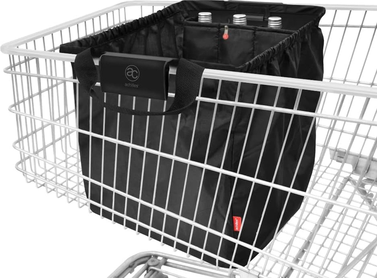 Winkelwagen tas met flessen- en koelcompartiment "Easy-Carrier standaard", zwart.