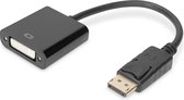 Digitus 0,15 m, DisplayPort / DVI-I 0,15 m noir