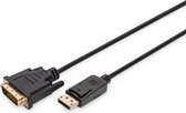 Digitus AK-340306-030-S DisplayPort-kabel DisplayPort / DVI Adapterkabel DisplayPort-stekker, DVI-D 24+1-polige stekker