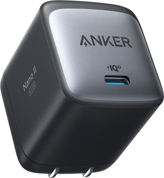 Anker Nano II Compact GaN II Chargeur Rapide Adaptateur USB-C 65W Zwart |  bol
