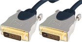 shiverpeaks sp-PROFESSIONAL DVI kabel 5 m DVI-D Blauw, Chroom