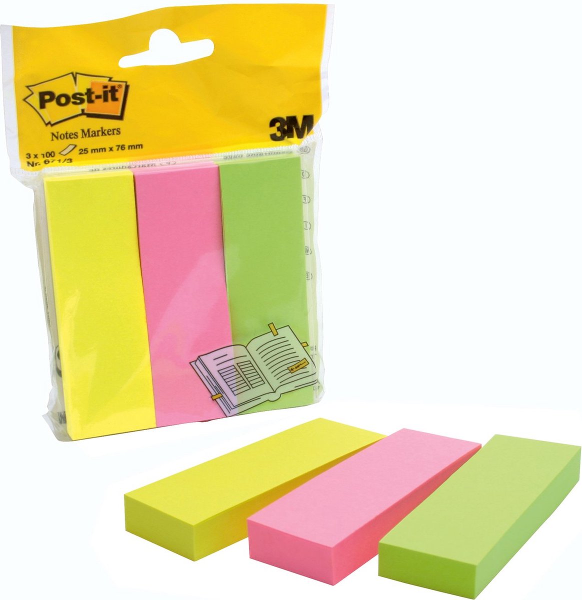 Marque-pages 3M Post-it 670/5 papier ultra 5 couleurs sur