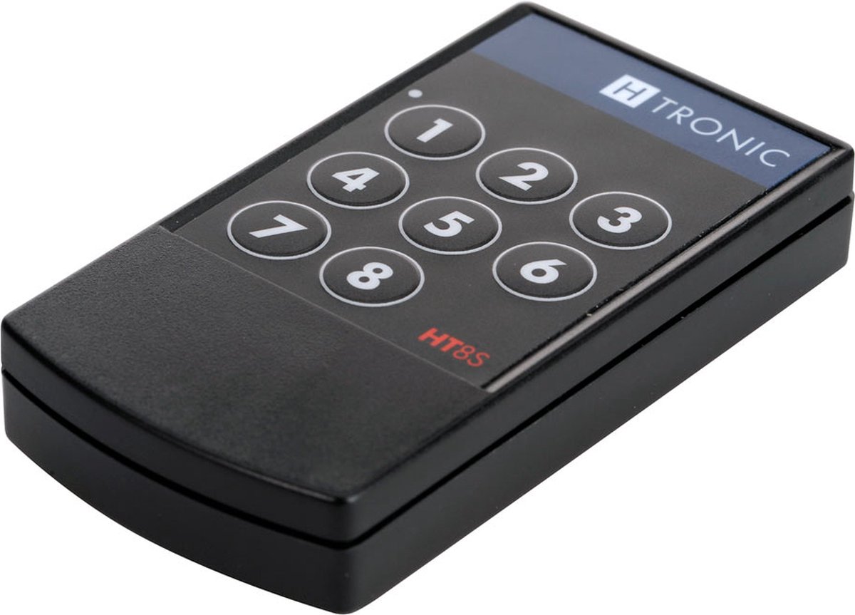 H-Tronic HT8S Radiografische zender 8-kanaals Frequentie: 868.35 MHz, 869.05 MHz, 869.55 MHz 3 V Bereik max. (in het vr