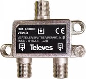 Televes VT24D Kabelsplitter Roestvrijstaal