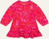 Drophy jersey dress 20 AOP Forest life Red: 128/8yr