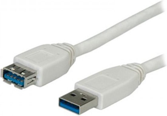 320-00022 USB 3.0 Verlengkabel, Type A / TypeA M/F 1.8m White Blister