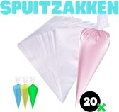 Wegwerp Spuitzakken - 20 stuks - 35cm - Transparant - Slagroom - Decoratie - Cake & Taart versieren - Slagroomspuit - Bakaccessoires - Keukenaccessoires-