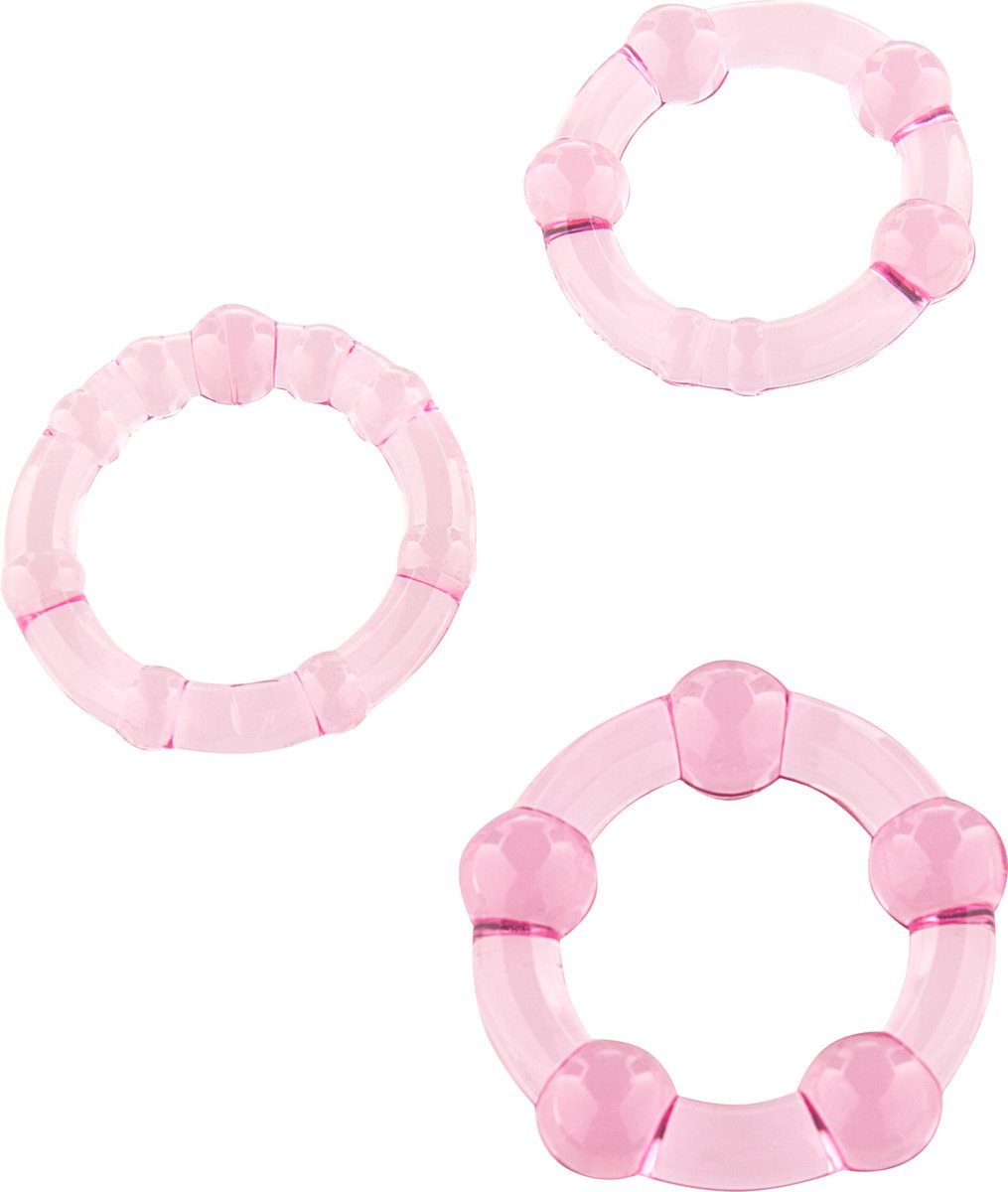 Scala / Playhouse huismerk - Drie Jelly cockringen - Roze